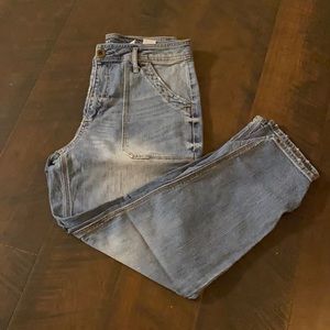 High Rise Straight Leg Cropped Jeans